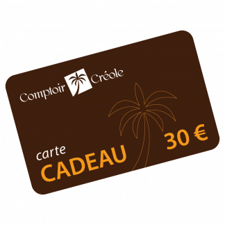 Carte-cadeau 30€ du site Comptoir Créole
