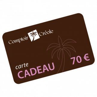 Carte-cadeau 70€ du site Comptoir Créole